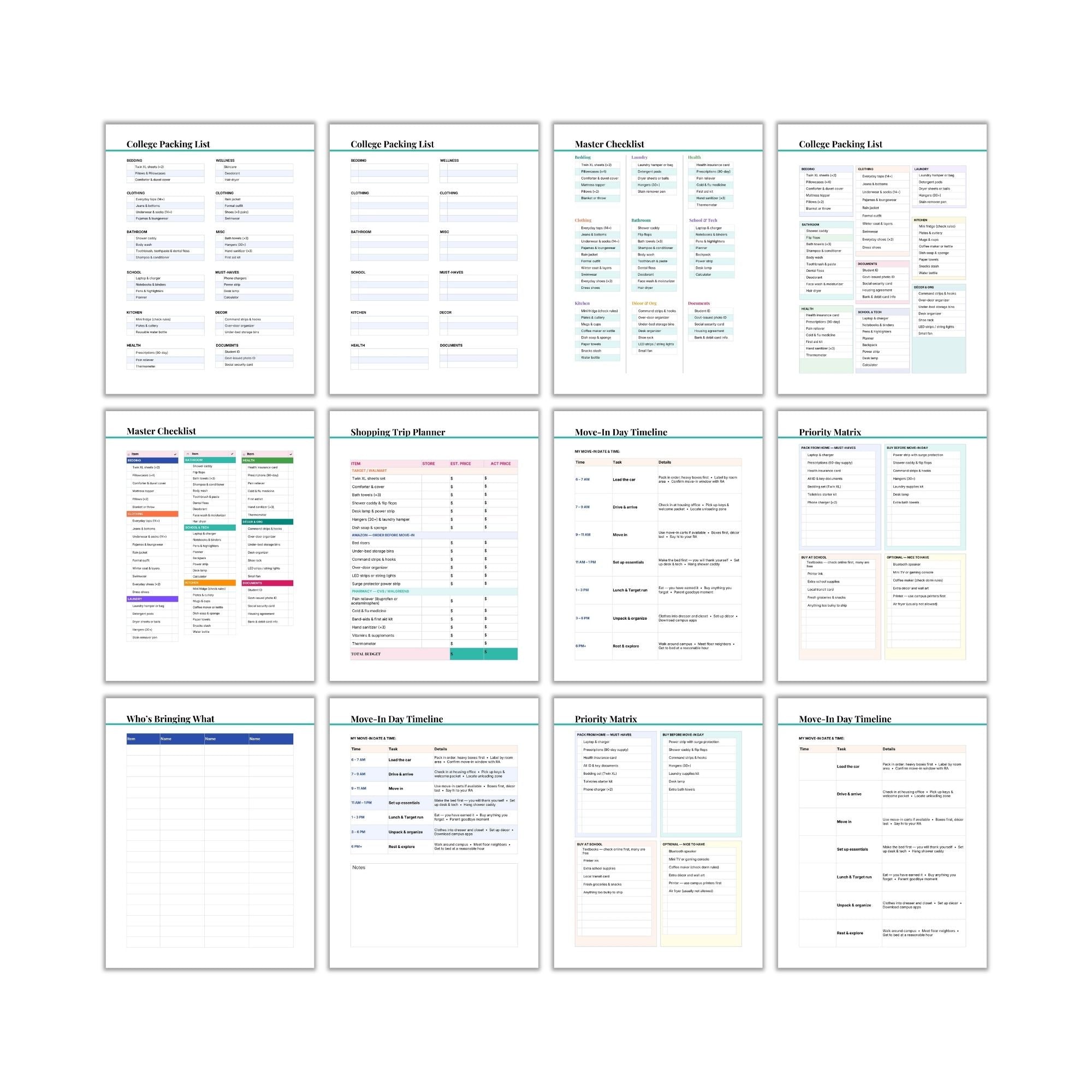 College Packing List PLR Template