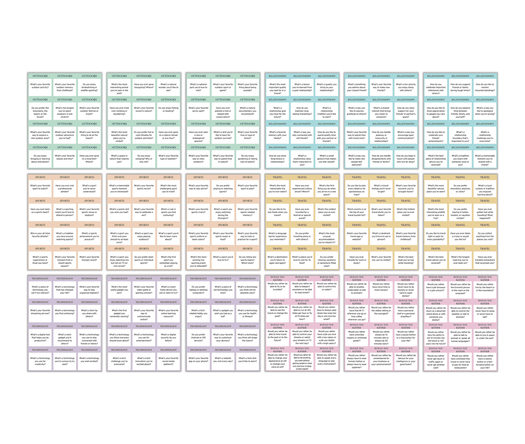 Conversation Cards Bundle PLR