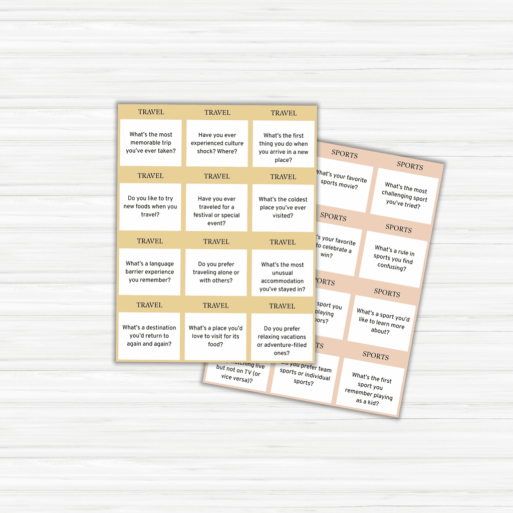 Conversation Card Design Conversation Cards Bundle PLR – Snazzy Designs PLR