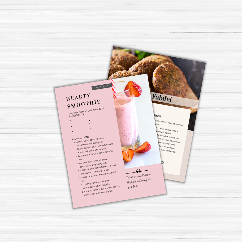 Cookbook Template PLR