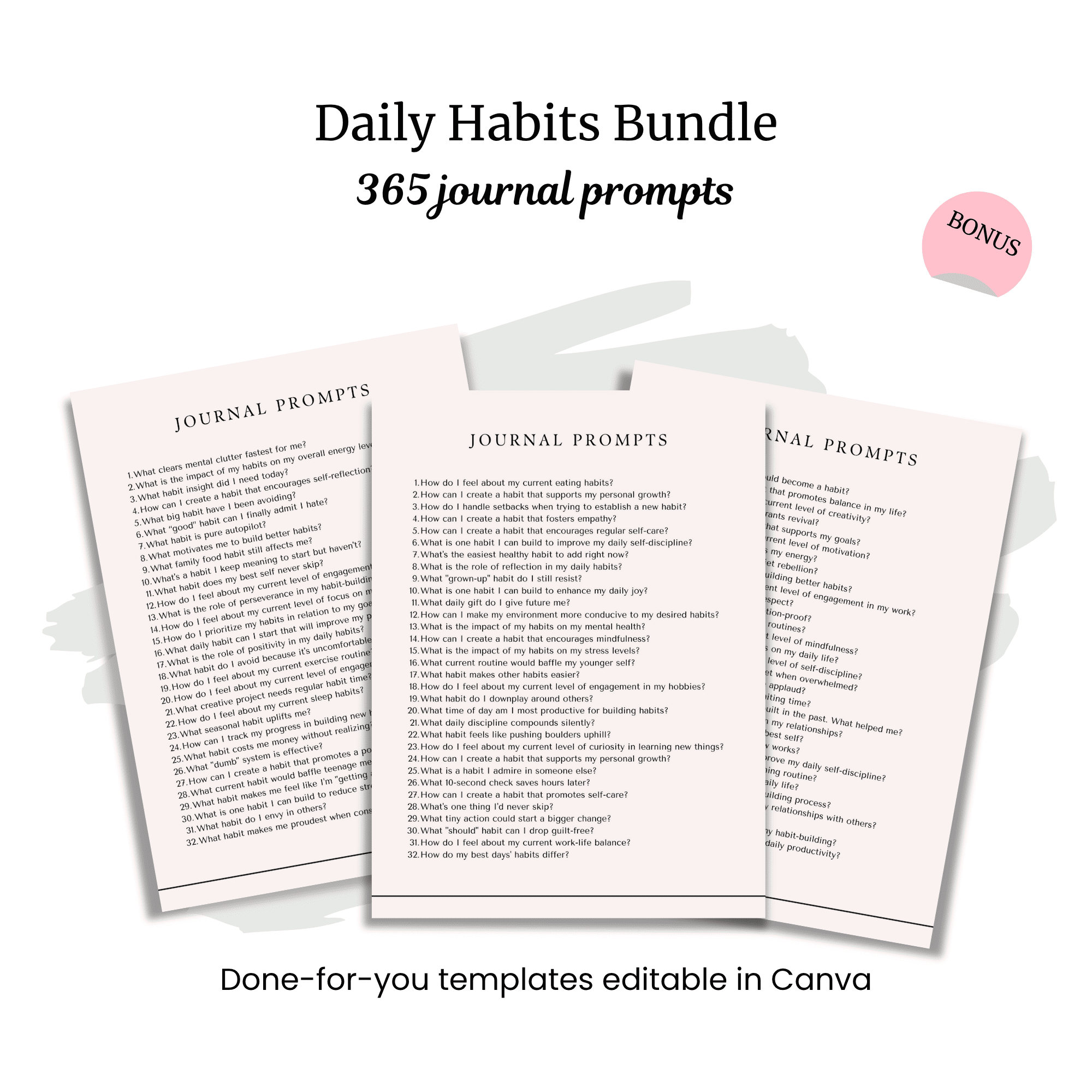 Daily Habits Bundle: Small Steps, Big Results