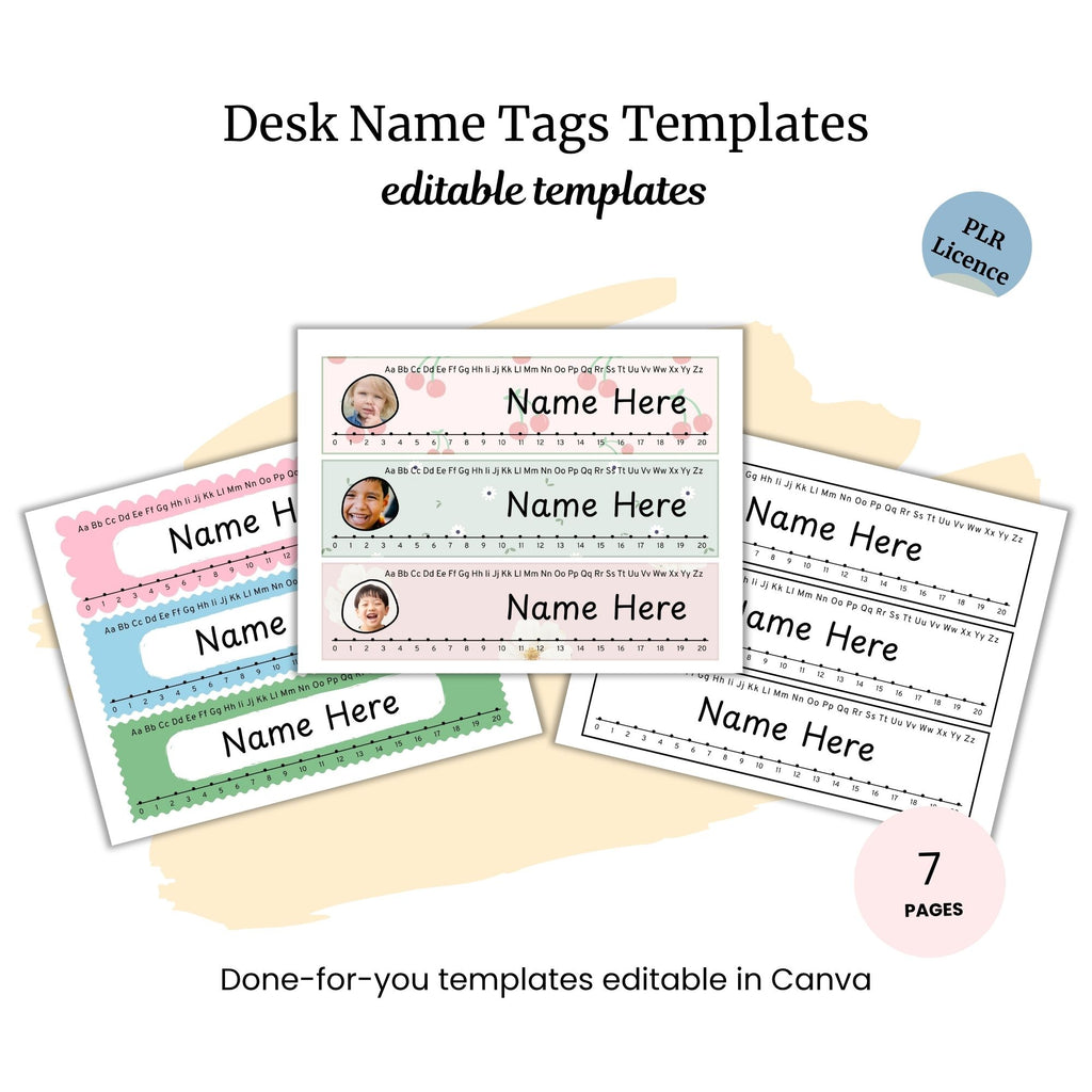 Desk Name Tags PLR Templates