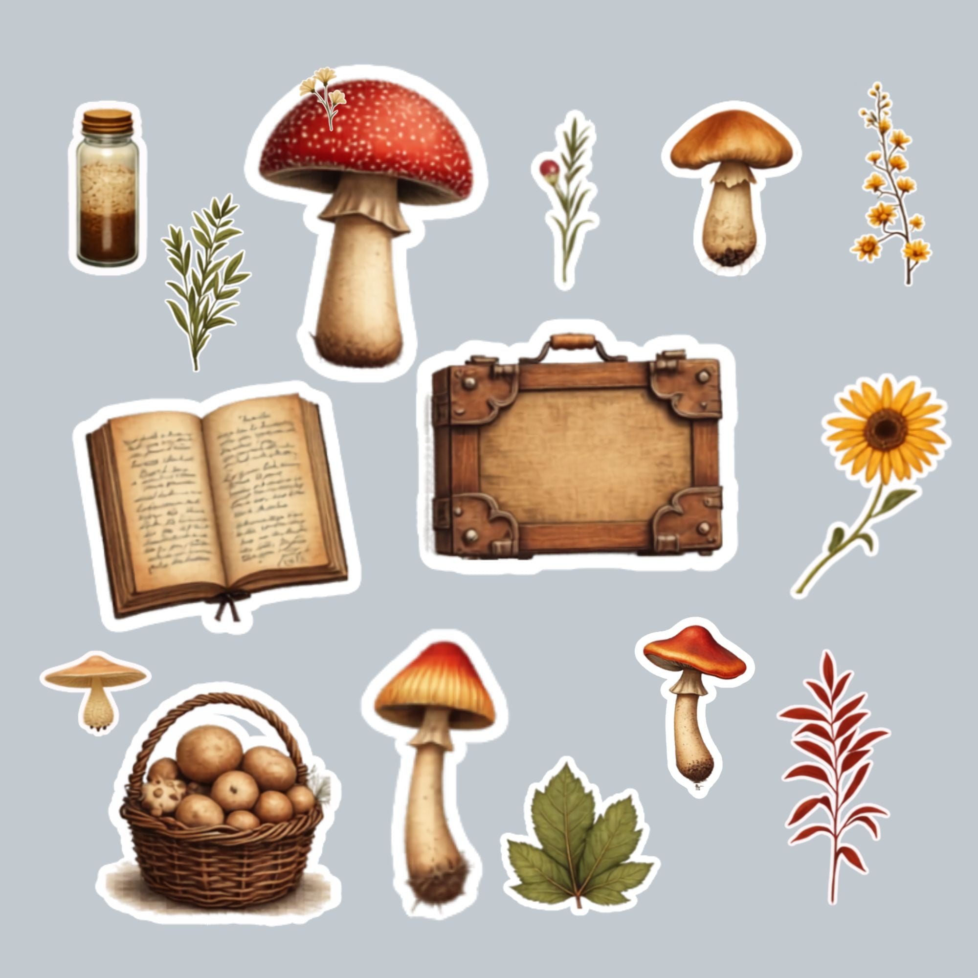 Mushroom Fussy Cuts