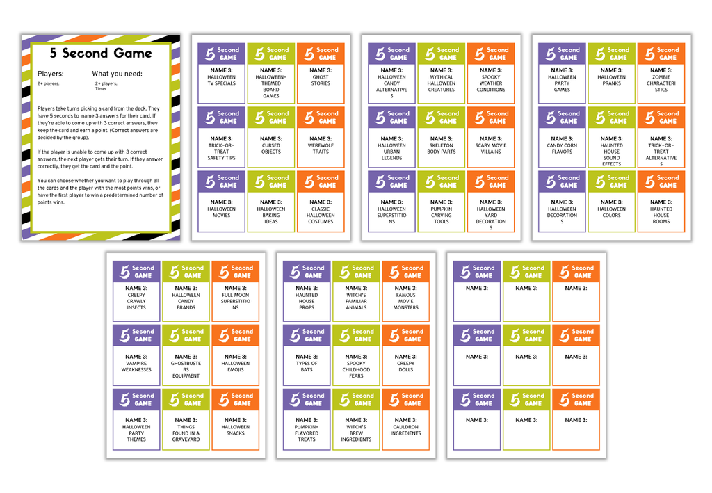 Halloween 5-second Game