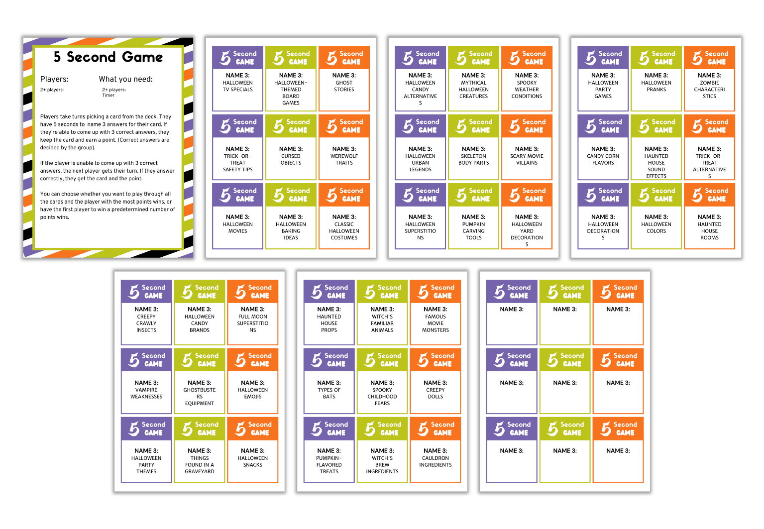 Halloween 5-second Game