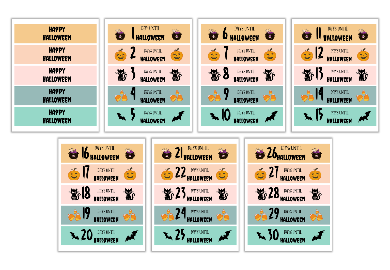 Halloween Countdown Paper Chain