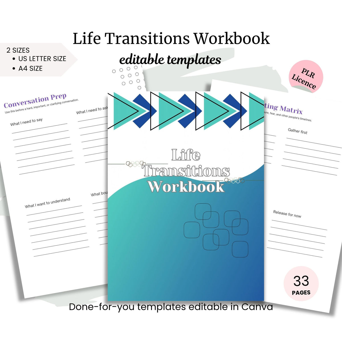 Life Transitions Workbook PLR Template