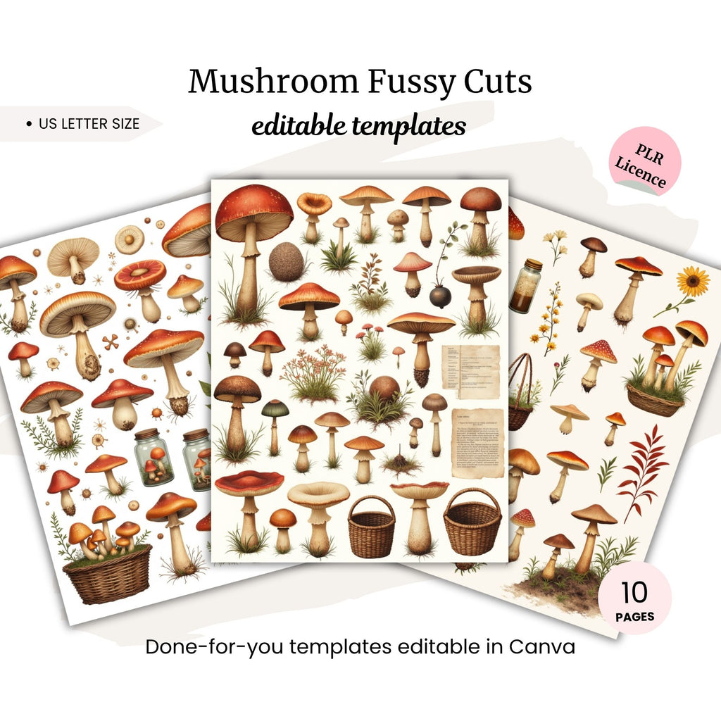 Mushroom Fussy Cuts