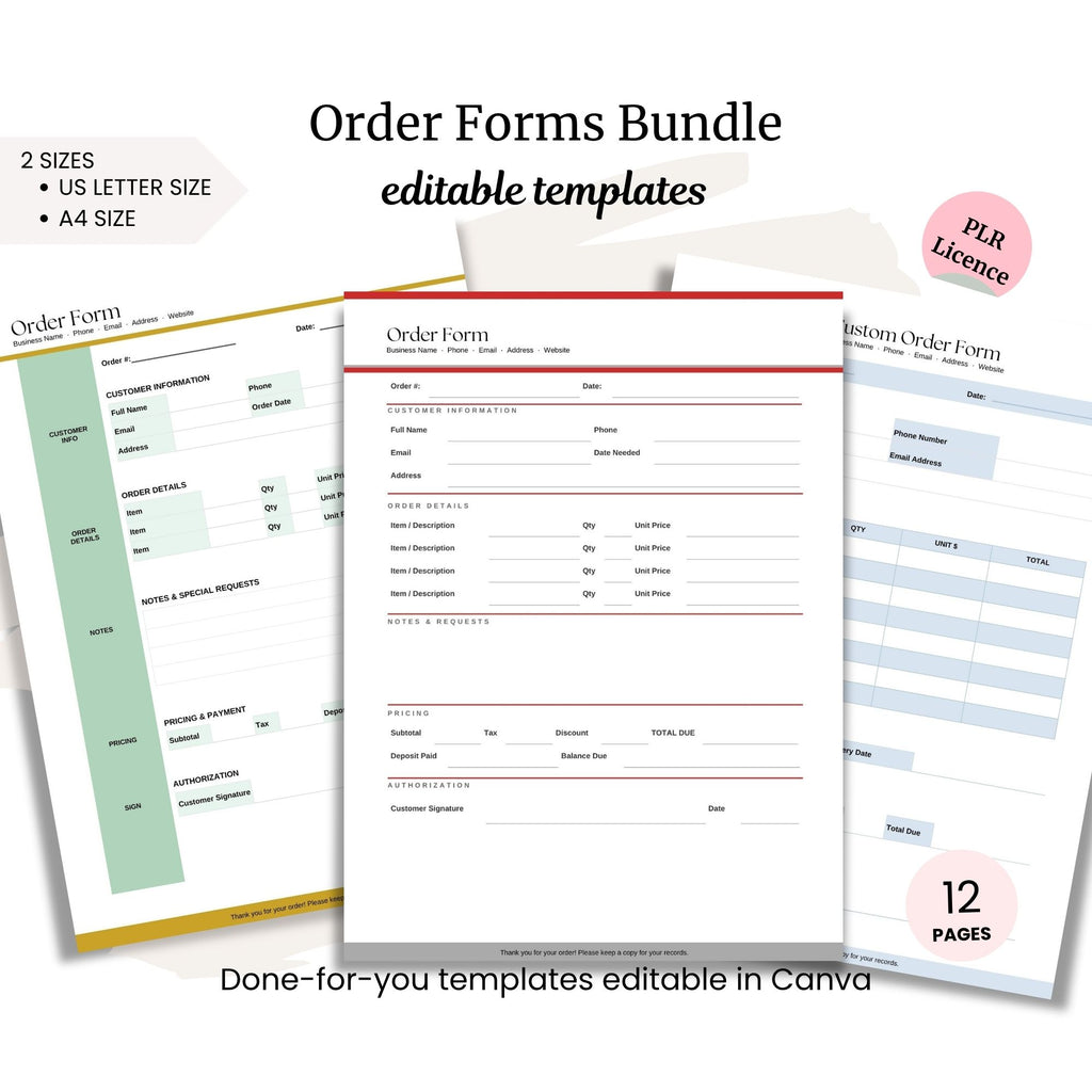 Order Forms Bundle