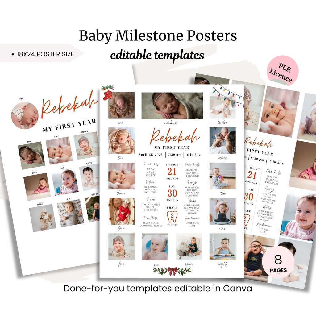 Baby Milestone Posters PLR Bundle