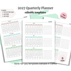 2027 Quarterly Planner PLR Template