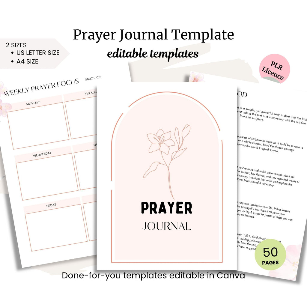 Prayer Journal PLR Template