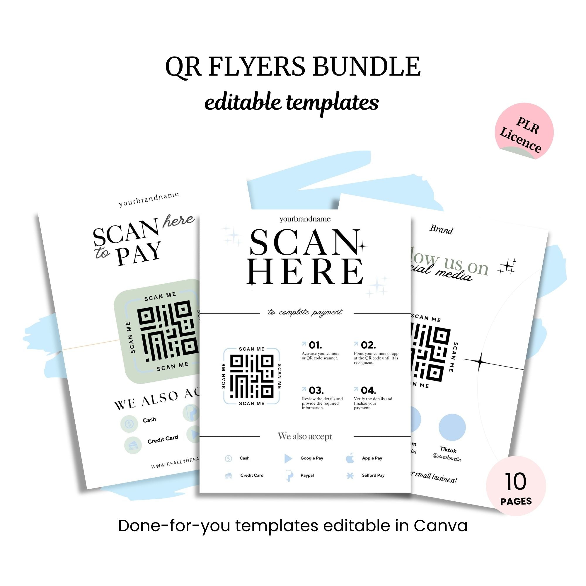 QR Flyers Bundle PLR Template
