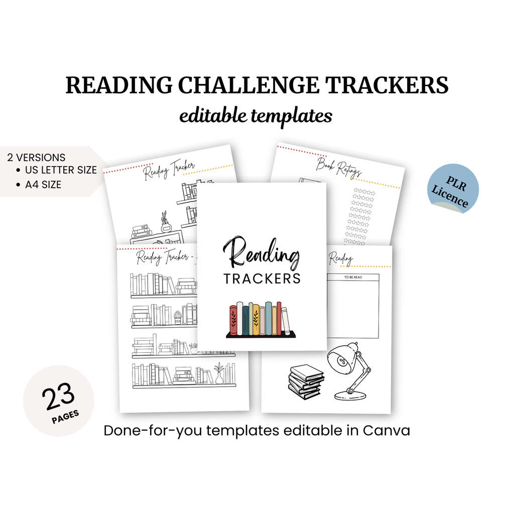 Reading Bookshelf Challenge Trackers