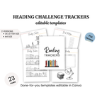 Reading Bookshelf Challenge Trackers