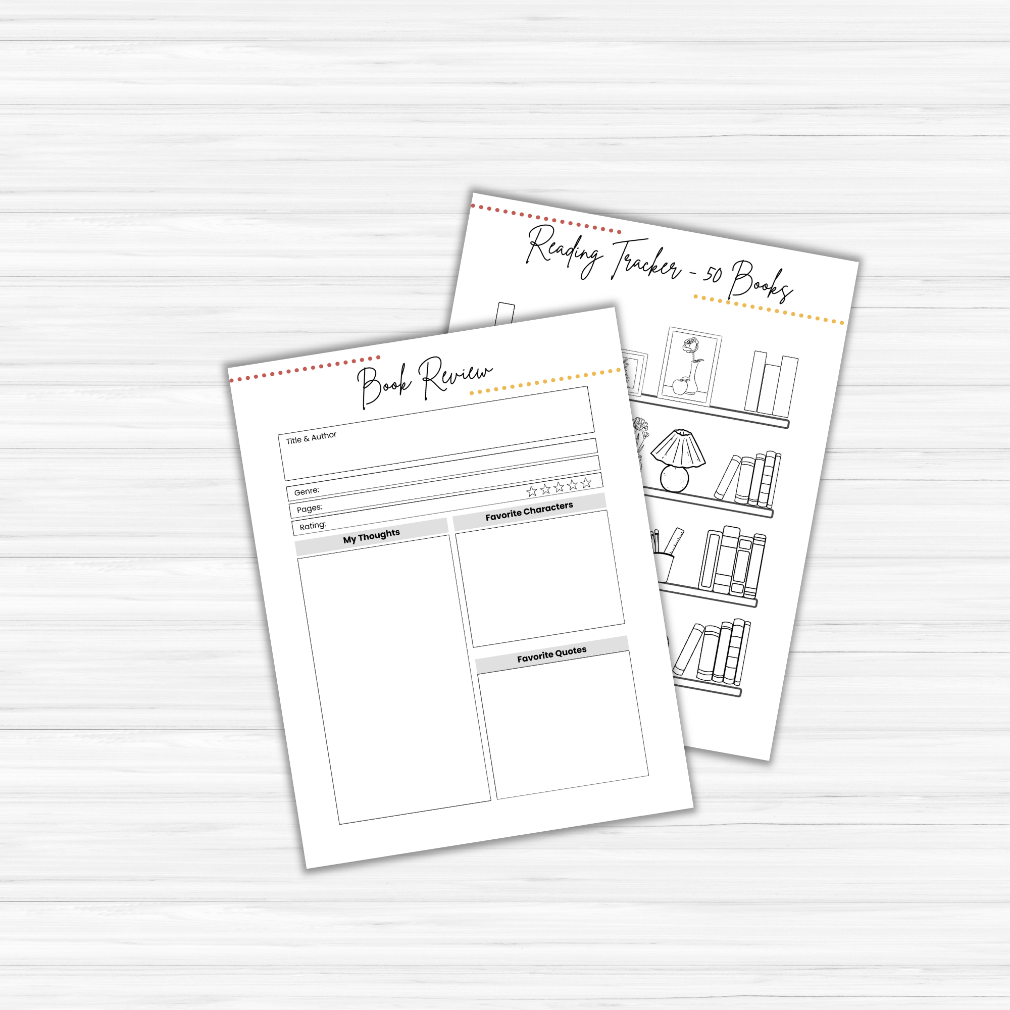 Reading Bookshelf Challenge Trackers