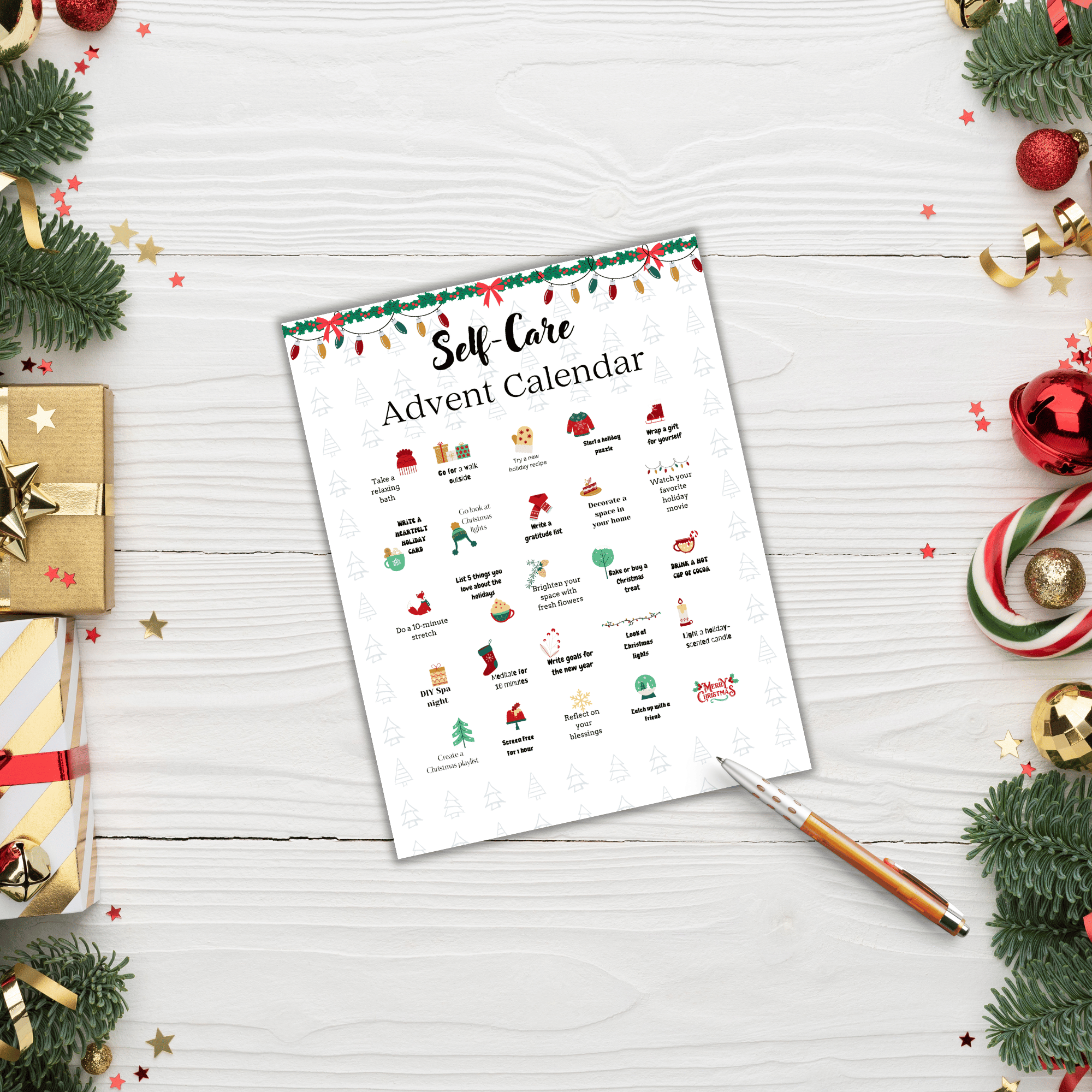 Self-care Advent Calendar PLR