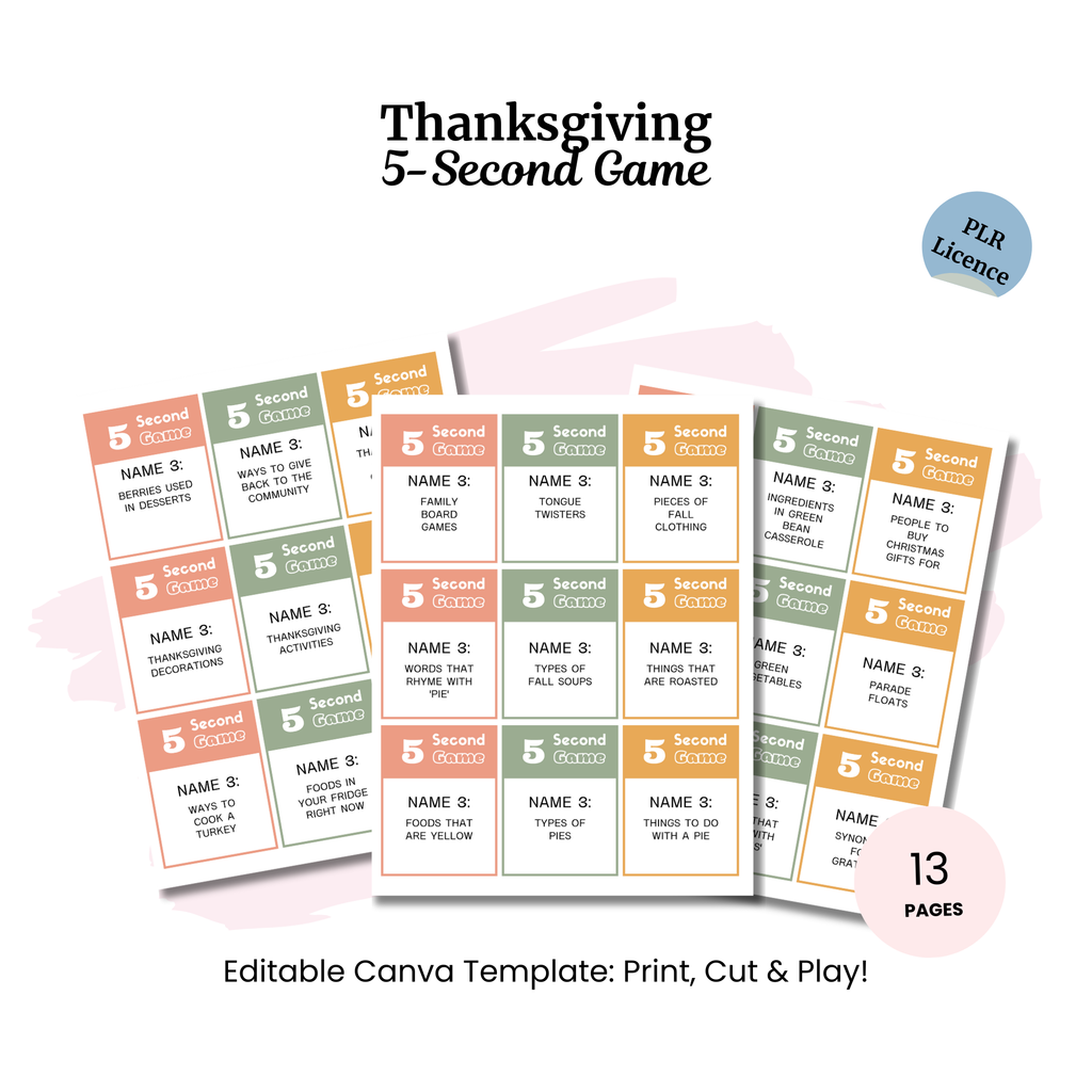 Thanksgiving 5-second Game