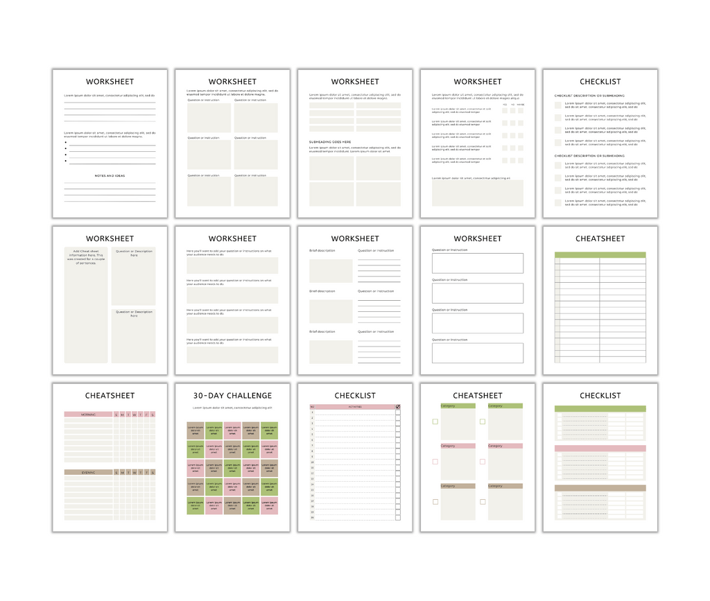 Free: Workbook Templates
