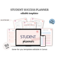 a student planner with a laptop and a phone