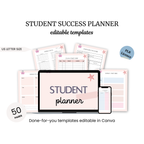 a student planner with a laptop and a phone